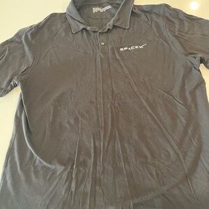 SpaceX Black Men's Polo Shirt
